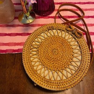 Tan circle bag